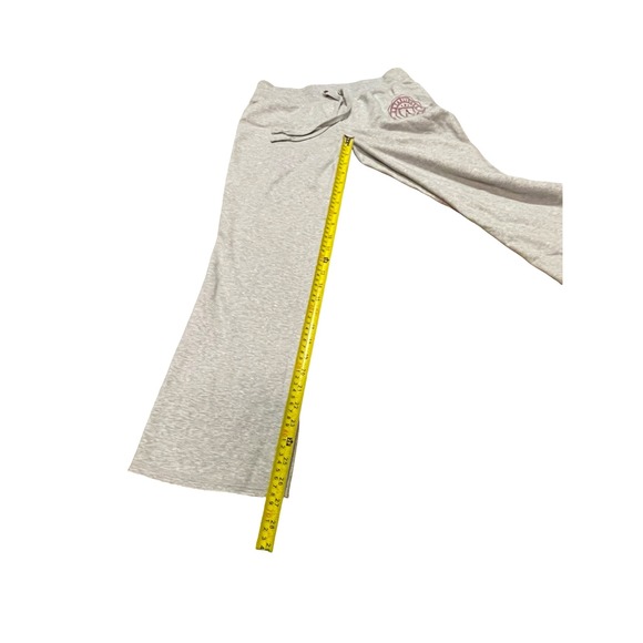 Aeropostale Womens Gray Wide Leg Sweatpants Crest Logo Drawstring Size M - Picture 6 of 7